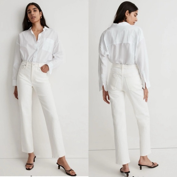 Madewell Denim - MADEWELL The Perfect Vintage Straight Leg Jean in White